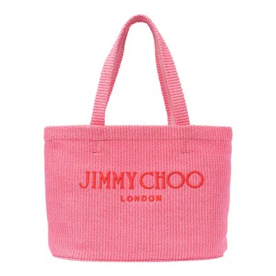 Jimmy Choo E/w Beach Tote In Pink