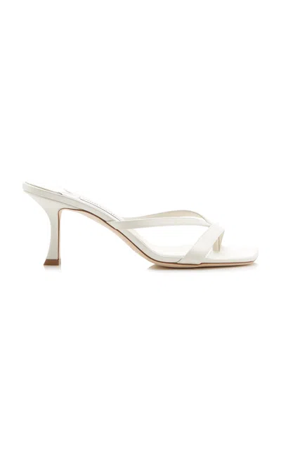 Jimmy Choo Exclusive Malie Satin Sandals In White