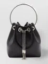 Jimmy Choo Eyelet Chain Bucket Bag With Metallic Handle