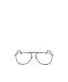 Jimmy Choo Eyewear Aviator Frame Glasses In White