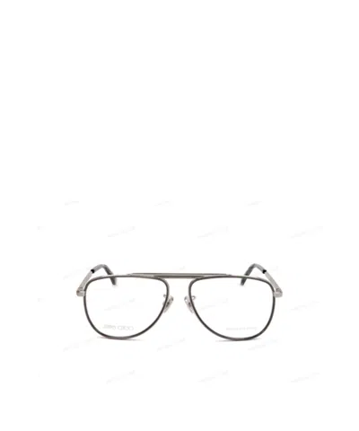 Jimmy Choo Eyewear Aviator Frame Glasses In White
