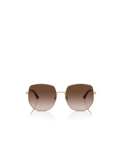 Jimmy Choo Eyewear Aviator Sunglasses In Gold