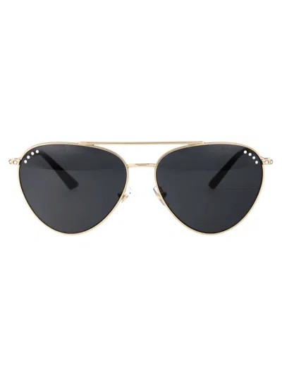 Jimmy Choo Eyewear Aviator Sunglasses In Gold