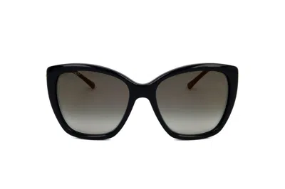 Jimmy Choo Eyewear Butterfly Frame Sunglasses In Black