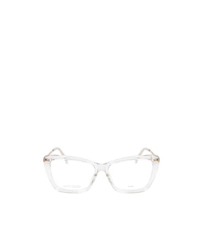 Jimmy Choo Eyewear Cat-eye Frame Glasses In White