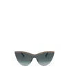 Jimmy Choo Eyewear Cat-eye Frame Glittered Sunglasses In Gray
