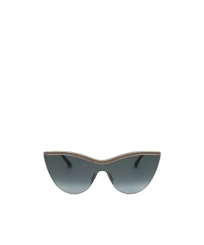 Jimmy Choo Eyewear Cat-eye Frame Glittered Sunglasses In Gray