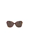 Jimmy Choo Eyewear Fede Butterfly Frame Sunglasses In Brown