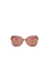Jimmy Choo Eyewear Fede Butterfly Frame Sunglasses In Pink