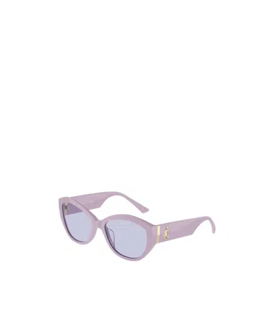 Jimmy Choo Eyewear Geometric Frame Sunglasses In Purple