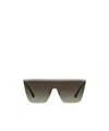 Jimmy Choo Eyewear Leah Shield Frame Sunglasses In Brown