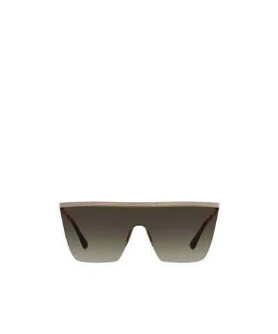Jimmy Choo Eyewear Leah Shield Frame Sunglasses In Brown