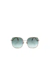 Jimmy Choo Eyewear Mamie Square Frame Sunglasses In Green