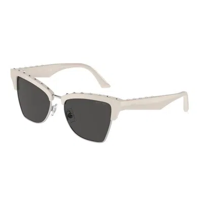 Jimmy Choo Eyewear Maxime Butterfly Frame Sunglasses In White