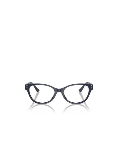 Jimmy Choo Eyewear Oval Frame Glasses In Black
