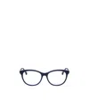 Jimmy Choo Eyewear Oval Frame Glasses In Blue