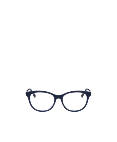 Jimmy Choo Eyewear Oval Frame Glasses In Blue