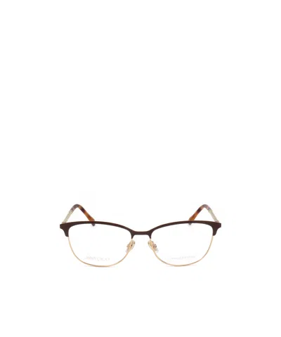 Jimmy Choo Eyewear Oval Frame Glasses In White