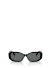 Jimmy Choo Eyewear Oval Frame Sunglasses In Black