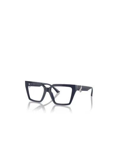 Jimmy Choo Eyewear Rectangle Frame Glasses In Black