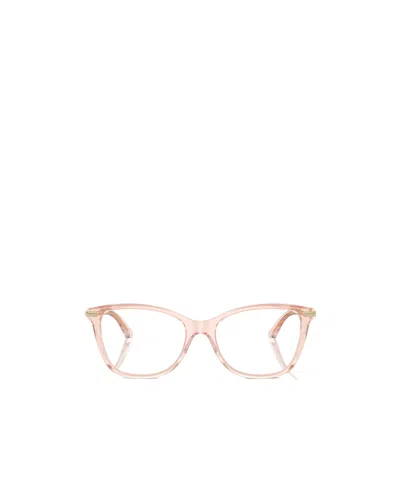 Jimmy Choo Eyewear Rectangle Frame Glasses In Brown