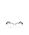 Jimmy Choo Eyewear Rectangle Frame Glasses In White