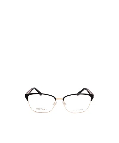 Jimmy Choo Eyewear Rectangle Frame Glasses In White