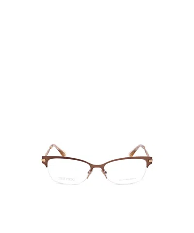 Jimmy Choo Eyewear Rectangle Frame Glasses In White