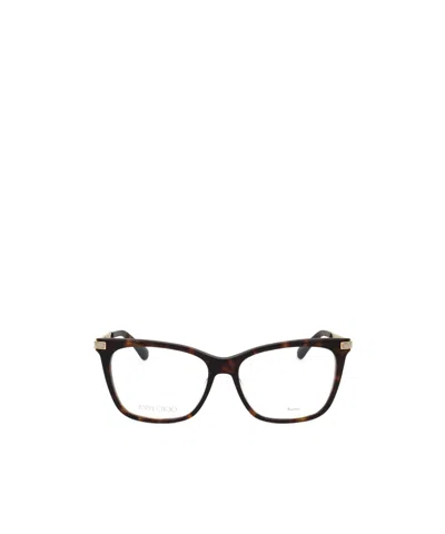 Jimmy Choo Eyewear Rectangle Frame Glasses In White