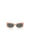 Jimmy Choo Eyewear Rectangle Frame Sunglasses In Pink