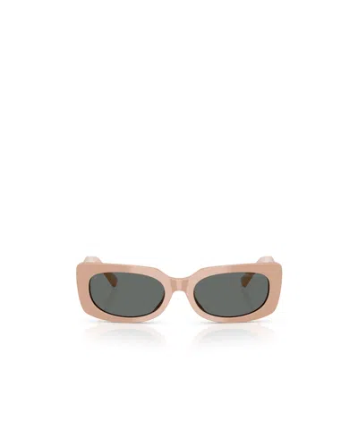 Jimmy Choo Eyewear Rectangle Frame Sunglasses In Pink