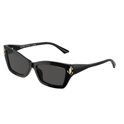 Jimmy Choo Eyewear Rectangle Frame Sunglasses In Black