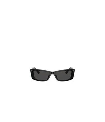 Jimmy Choo Eyewear Rectangle Frame Sunglasses In Black