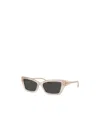 Jimmy Choo Eyewear Rectangle Frame Sunglasses In Black