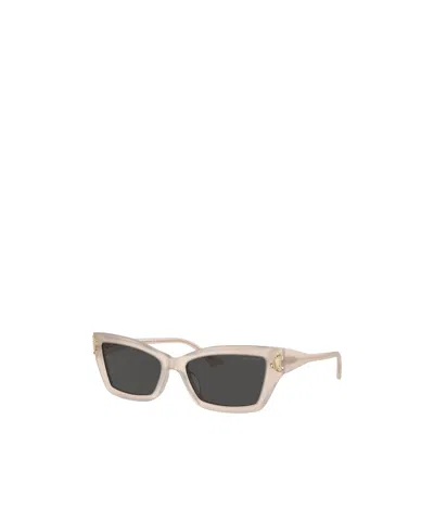 Jimmy Choo Eyewear Rectangle Frame Sunglasses In Black