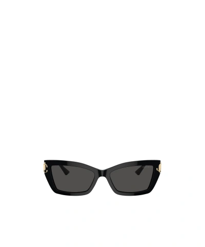 Jimmy Choo Eyewear Rectangle Frame Sunglasses In Black