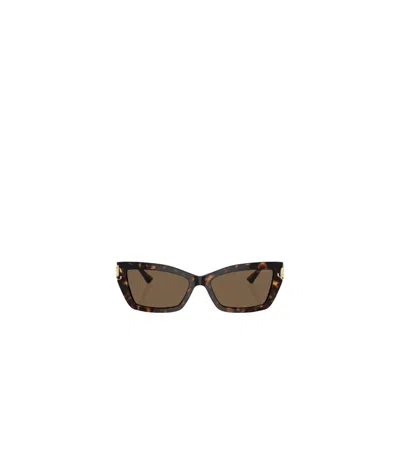 Jimmy Choo Eyewear Rectangle Frame Sunglasses In Brown