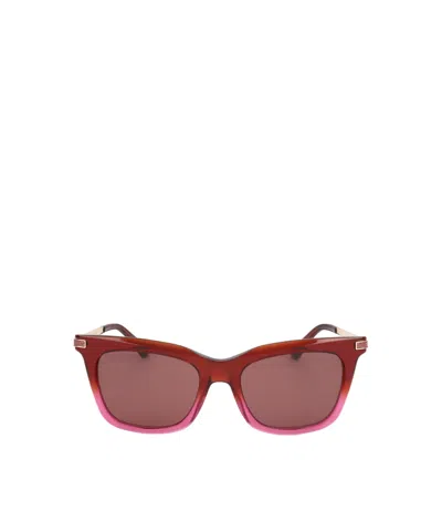 Jimmy Choo Eyewear Rectangle Frame Sunglasses In Pink