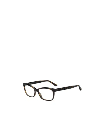 Jimmy Choo Eyewear Rectangular Frame Glasses In Black