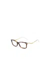 Jimmy Choo Eyewear Rectangular Frame Glasses In Multicolor