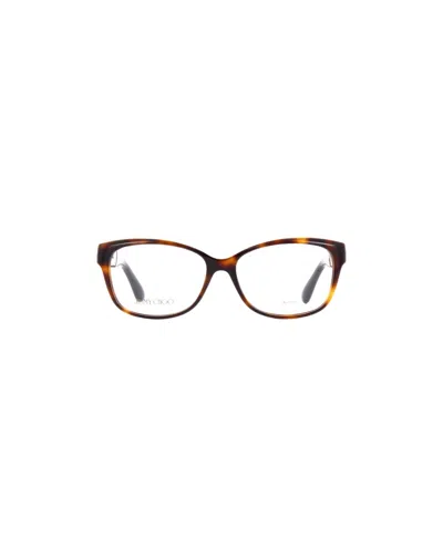 Jimmy Choo Eyewear Rectangular Frame Glasses In Multicolor