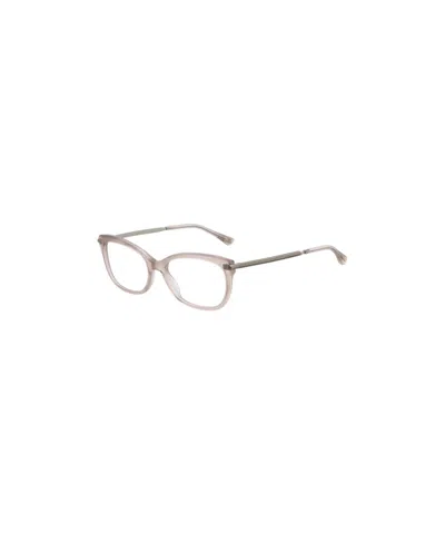 Jimmy Choo Eyewear Rectangular Frame Glasses In Nude