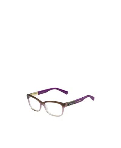 Jimmy Choo Eyewear Rectangular Frame Glasses In Purple
