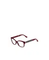 Jimmy Choo Eyewear Rectangular Frame Glasses In Red