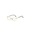 Jimmy Choo Eyewear Rectangular Frame Glasses In White