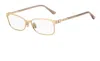 Jimmy Choo Eyewear Rectangular Frame Glasses In White