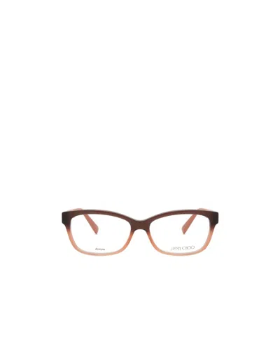 Jimmy Choo Eyewear Rectangular Frame Glasses In White