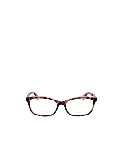 Jimmy Choo Eyewear Rectangular Frame Glasses In White