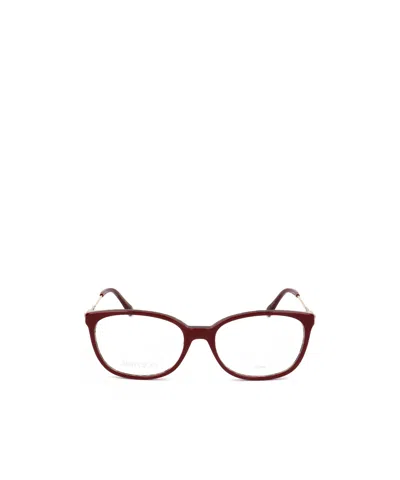 Jimmy Choo Eyewear Rectangular Frame Glasses In White