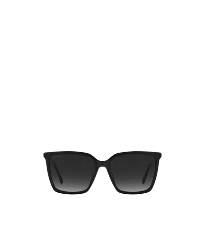 Jimmy Choo Eyewear Rectangular Frame Sunglasses In Black